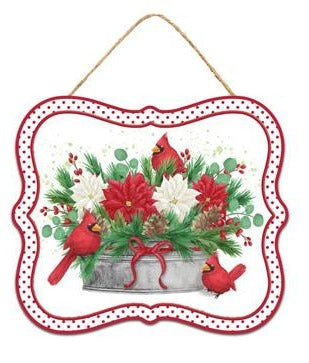 Small Christmas Cardinal Signs Two Styles
