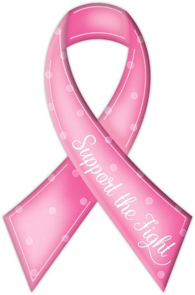Metal Embossed Breast Cancer Awareness Ribbon