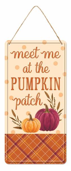 12 Inch Meet Me At The Pumpkin Patch Metal Sign