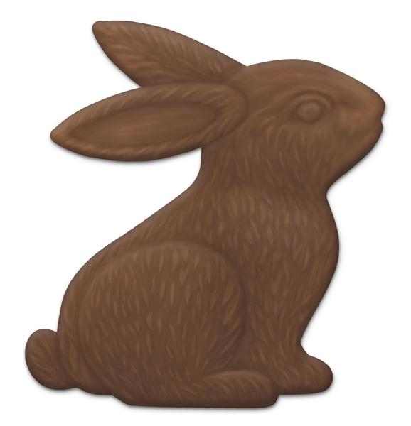 12 Inch Chocolate Bunny Metal Sign