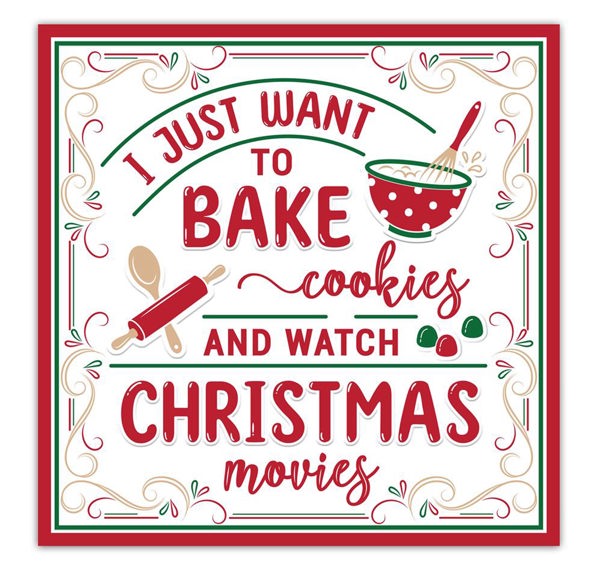 10 Inch Metal Bake Cookies Christmas Sign