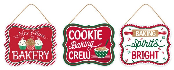 5 Inch Holiday Baking Sign Three Styles