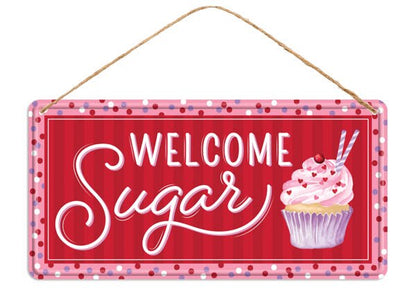 12 Inch Welcome Sugar Tin Sign