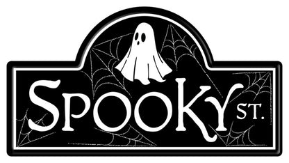 15 Inch Spooky Street Ghost Street Metal Sign