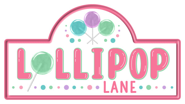 15 Inch Pink Mint Blue Lollipop Lane Street Metal Sign