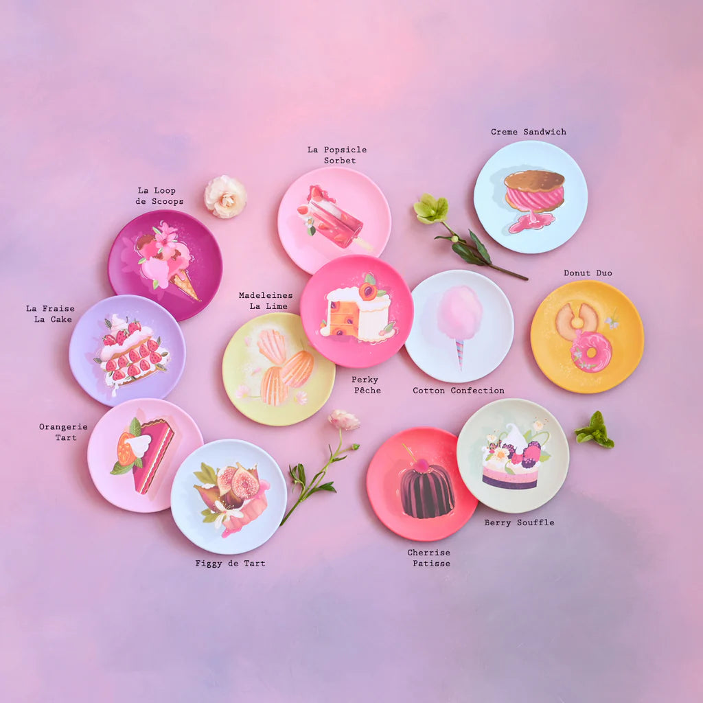 6 Inch Glitterville Melamine Patisserie Plate 12 Assorted Styles