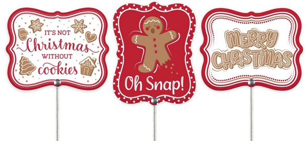 16 Inch Gingerbread Sign Pick