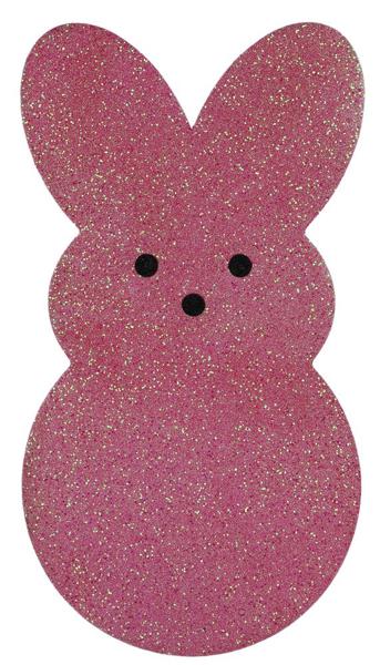 Pink Glittered Eva Sugar Bunny Sign