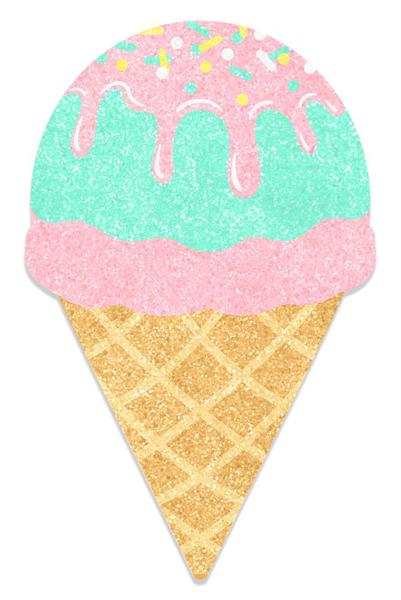 Light Pink And Mint Eva Ice Cream Cone