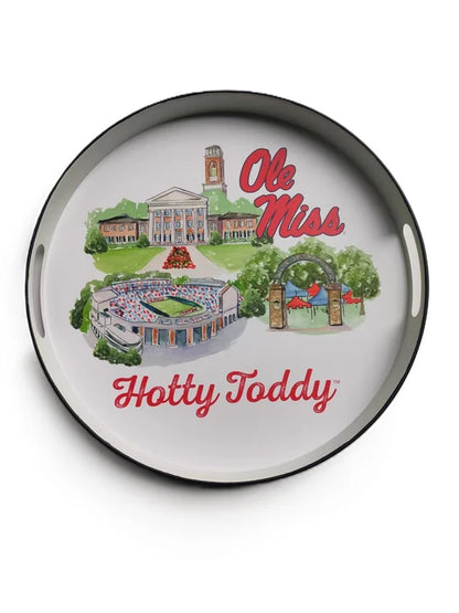 Ole Miss Landmark Round Tray