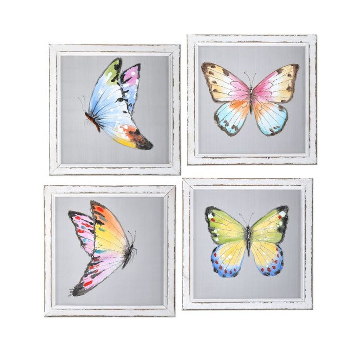 16 X 16 Inch Painted Butterfly Screen Four Styles