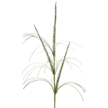 34 Inch Apple Green Glitter Mica Triple Spike Grass Spray