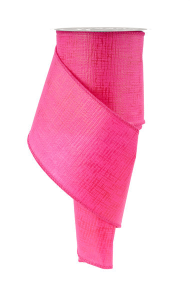 4 Inch By 10 Yard Hot Pink Cross Hatch Ribbon