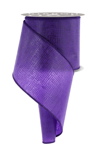 4 Inch By 10 Yard Purple Cross Hatch Ribbon