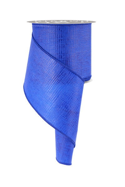 4 Inch By 10 Yard Royal Blue Cross Hatch Ribbon