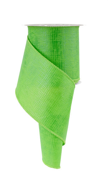 4 Inch By 10 Yard Lime Green Cross Hatch Ribbon