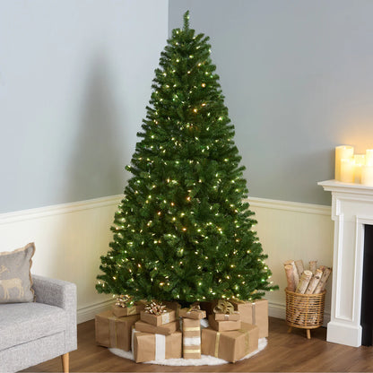 National Tree Company 7.5 ft. Pre-Lit North Valley Spruce Tree with PowerConnect Light Parade LED Lights Open Box