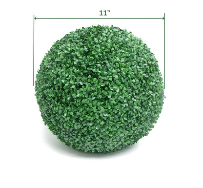 11 Inch Artificial Boxwood Topiary Ball