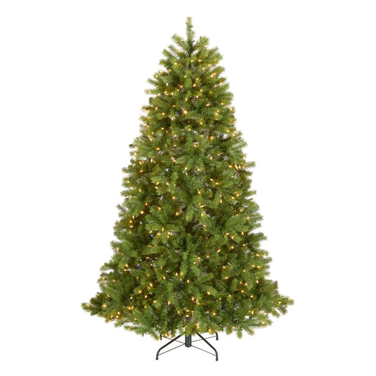 National Tree Company 6.5 Foot Pre-Lit Downswept Douglas Fir Tree Open Box