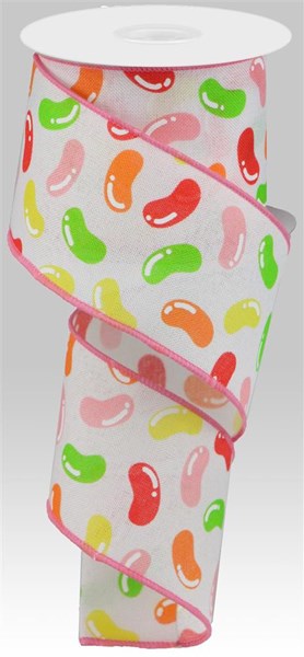 2.5 Inch By 10 Yard Jelly Beans Ribbon