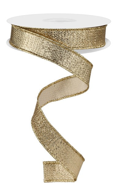 7/8 Inch By 10 Yard Champagne Gold Ribbon