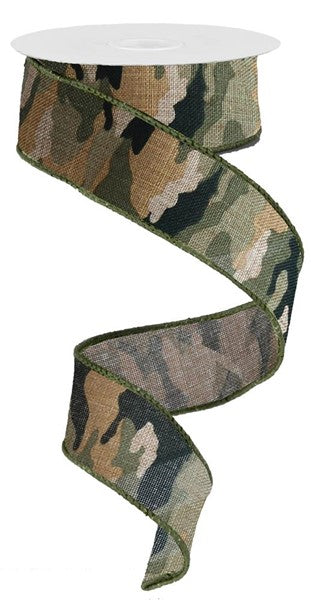 1.5 Inch By 10 Yard Camouflage Ribbon