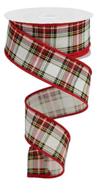 1.5 Inch By 10 Yard Traditional Christmas Plaid Ribbon