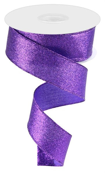 1.5 Inch By 10 Yard Purple Shimmer Glitter Ribbon