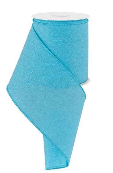 4 Inch By 10 Yard Light Blue Crystal Shine Ribbon