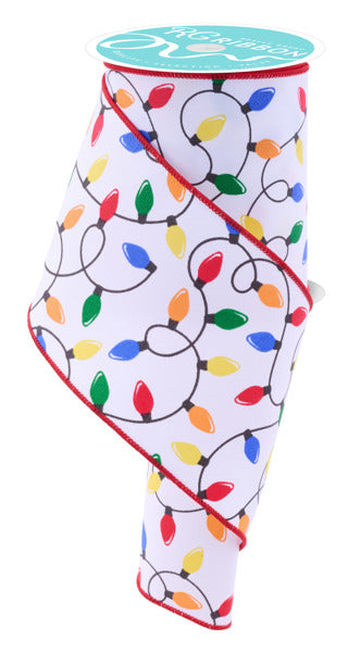 4 Inch By 10 Yard Christmas Lights Ribbon