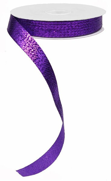 5/8 Inch By 10 Yard Purple Metallic Ribbon