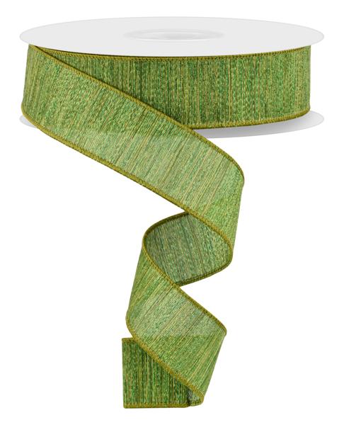 1.5 Inch By 50 Yard Moss And Emerald Green Metallic Lines Ribbon – TMIGifts