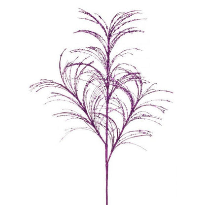 34 Inch Purple Glitter Sequin Pampas Grass Spray