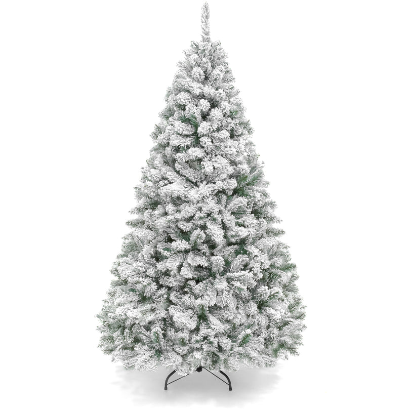 Best Choice Products 9 ft. Snow Flocked Artificial Pine Christmas Tree With Foldable Metal Base Open Box