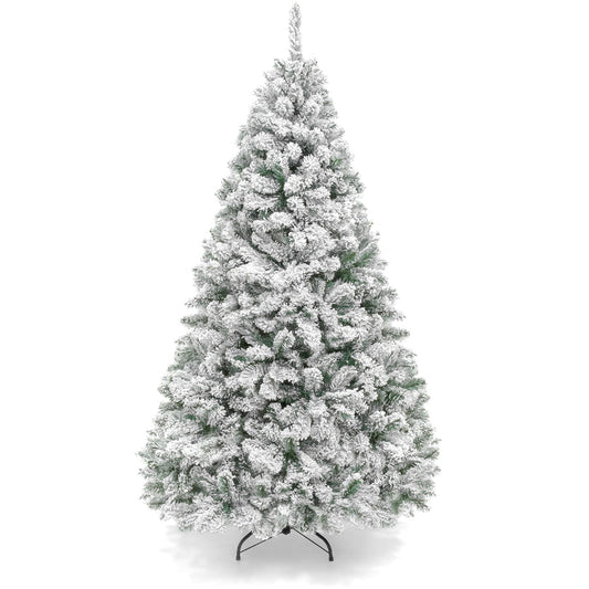 Best Choice Products 9 ft. Snow Flocked Artificial Pine Christmas Tree With Foldable Metal Base Open Box
