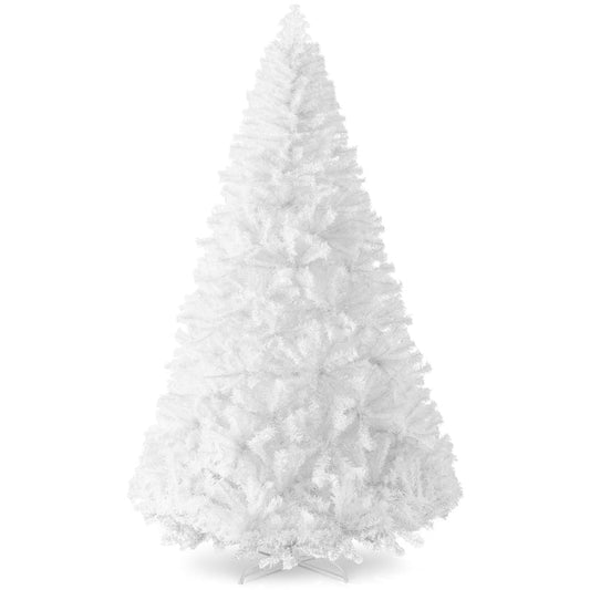 Best Choice Products 7.5ft Artificial Pine Unlit White Christmas Tree Open Box