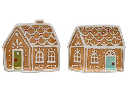 6 Inch Gingerbread House Plate Two Styles