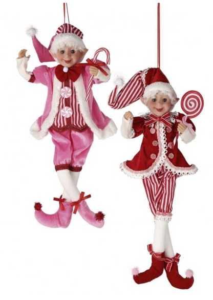 18 Inch Fabric Sweets Pixie Elf Ornament Two Styles