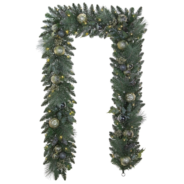 Costco 9 Foot Decorated Pre-Lit Twinkle Garland