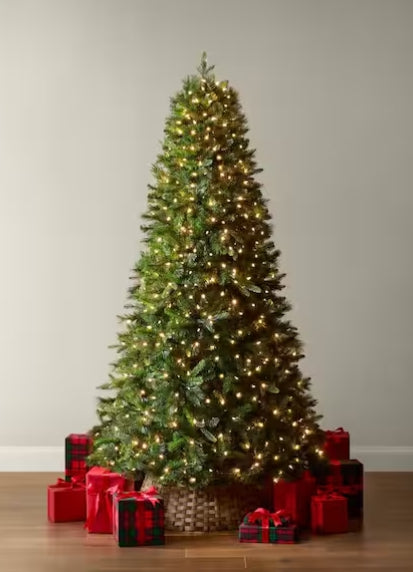Home Accents Holiday 7.5 Foot Forest Pine LED Pine-Lit Tree Open Box