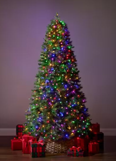 Home Accents Holiday 7.5 Foot Forest Pine LED Pine-Lit Tree Open Box