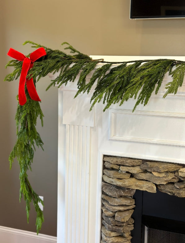 58 Inch Natural Touch Norfolk Pine Garland