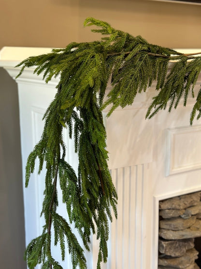 58 Inch Natural Touch Norfolk Pine Garland
