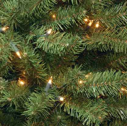 National Tree Company 7 ft. North Valley Spruce Hinged Artificial Christmas Tree with 500 Clear Lights Open Box