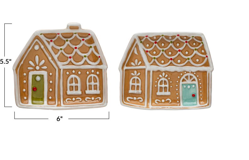 6 Inch Gingerbread House Plate Two Styles