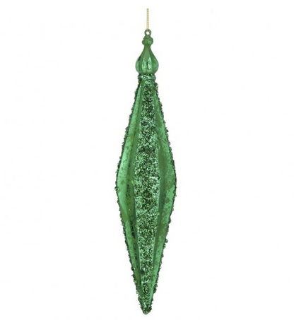 10.5 Inch Emerald Green Finial Ornament