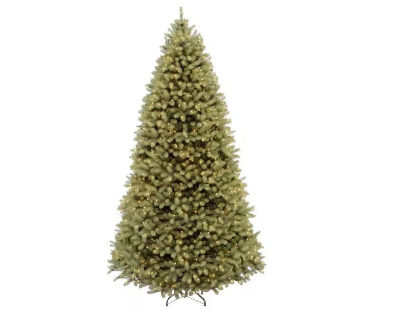 National Tree Company 12 Foot Pre-Lit Downswept Douglas Fir Artificial Christmas Tree with Clear Lights Open Box