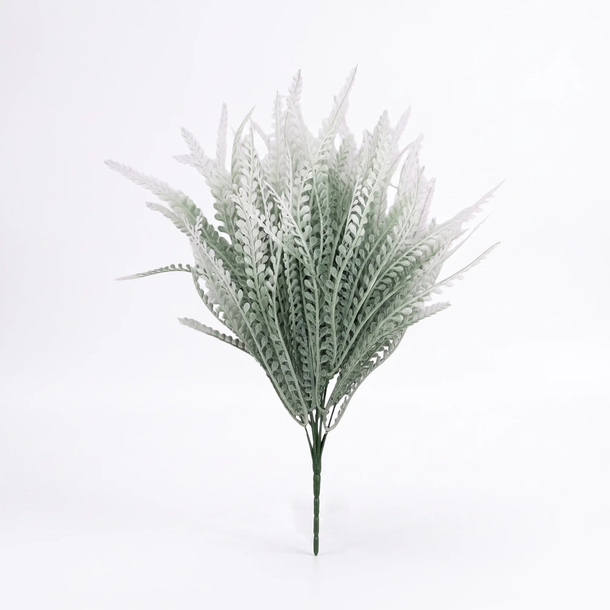 16 Inch Frosted White Bead Grass Bush