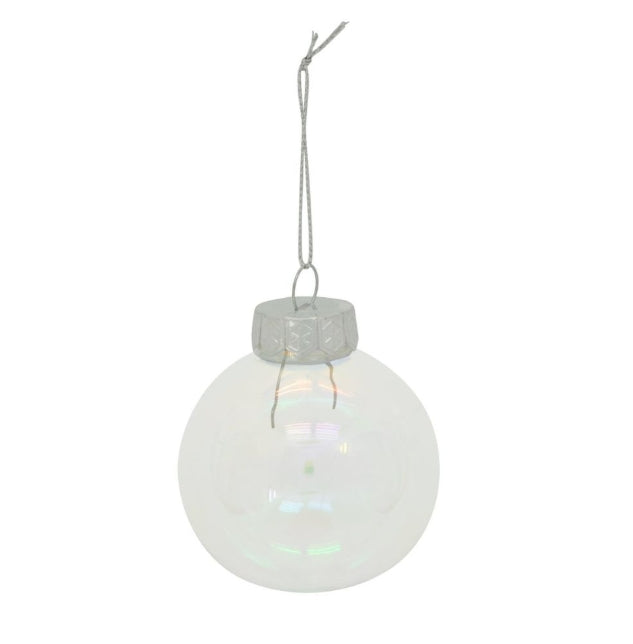 2.75 Inch Iridescent 8 Piece Boxed Ornament