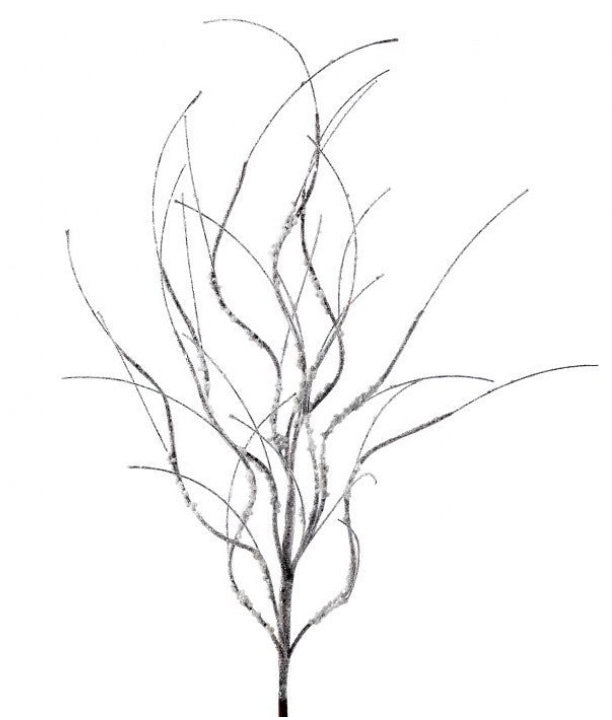 32 Inch Frosted Curly Twig Spray